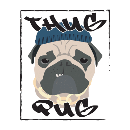 Pug best sale thug life