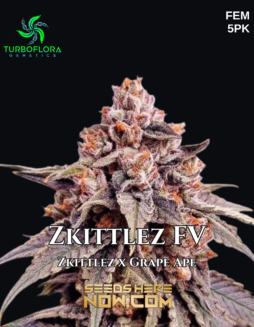 TurboFlora Genetics - Zkittlez FV {FEM} [5pk]Plant photo info card