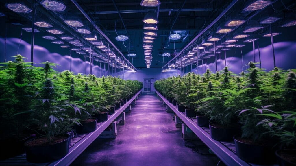 Indoor Cannabis Cultivation with Led Lights