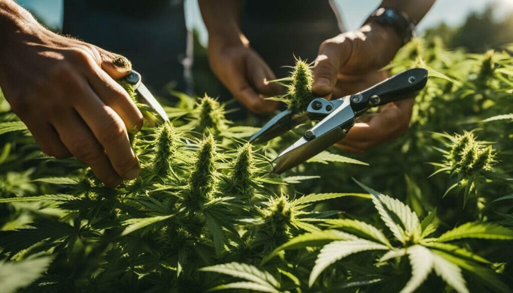 Harvesting Cannabis Plants