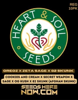 Heart & Soil Seeds - Oreoz x Zeta SAGE x 82 Skunk {REG} [10pk]Heart & Soil Seeds - Oreoz x Zeta SAGE x 82 Skunk {REG} [10pk]