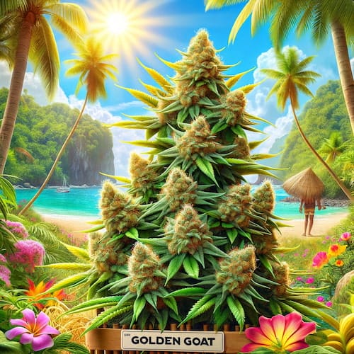 Golden Goat Strain Review: A Tropical Escape in Every Puff