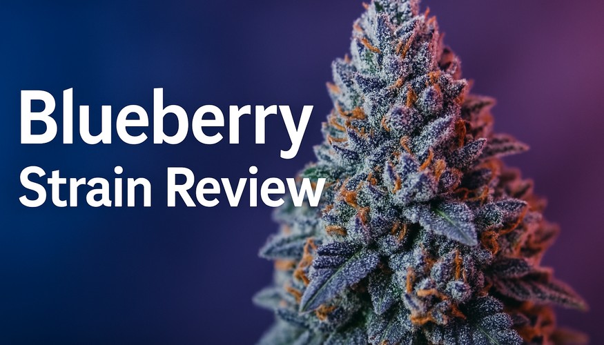 Frost-dusted Blueberry Cola on a Blue-violet Gradient with Title Text.