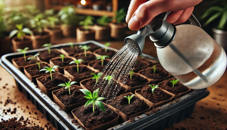 Watering Cannabis Seeds