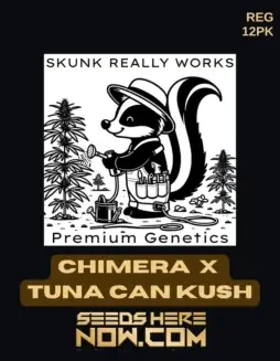 Chimera x Tuna Can Kush regular cannabis seeds packaging by Skunk Really Works
