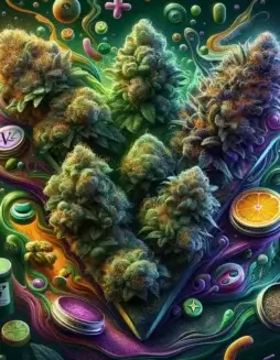 Deep V Cannabis Seeds pack by Thug Pug Genetics featuring earthy and citrus flavors