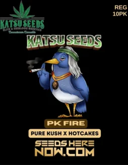 PK Fire regular cannabis seeds (space) Indica(space)dominant strain with earthy, pine, and citrus aroma