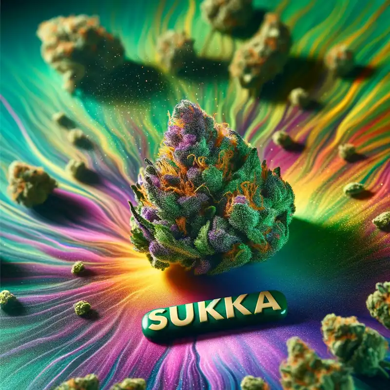 SuKKA cannabis seeds by Envy Genetics, featuring citrus, pine, diesel aromas with powerful THC levels of 20-25%