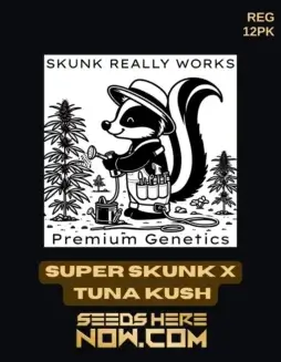 Super Skunk x Tuna Kush regular cannabis seeds in packaging