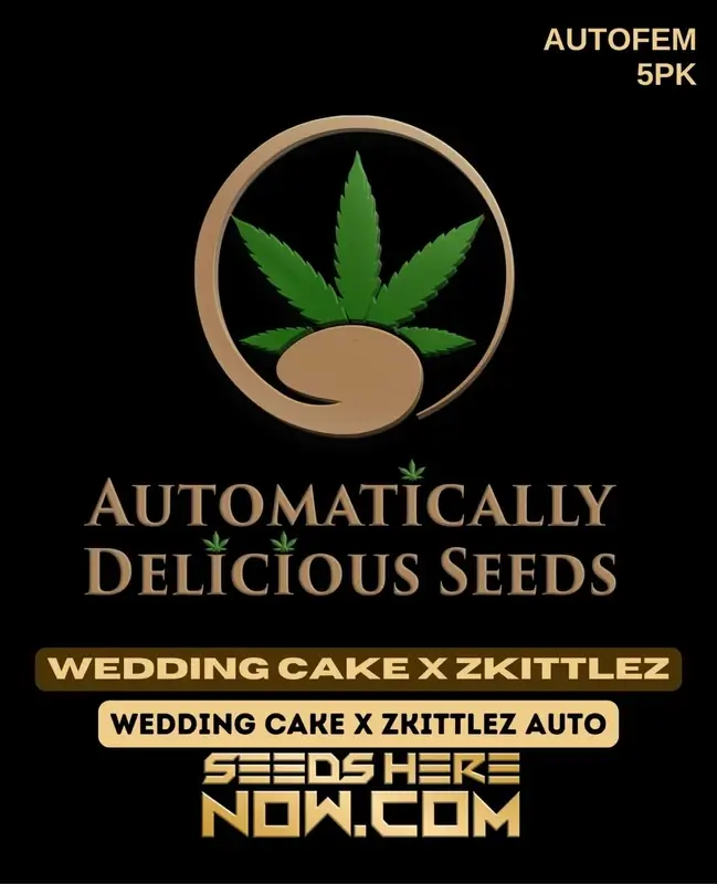 Pack of Wedding Cake x Zkittlez Autoflower Seeds - Indica dominant with vanilla and fruity aroma