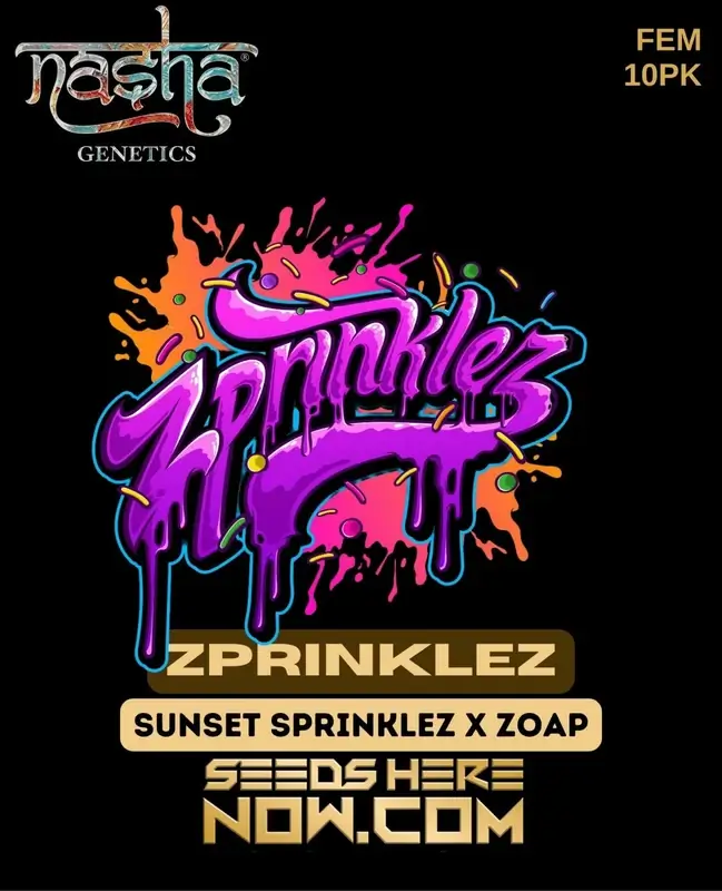 Zprinklez Feminized Seeds - a hybrid strain with sweet, fruity flavors and creative effects