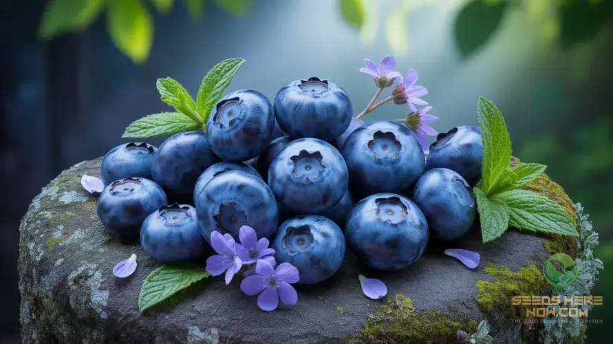 Blumosa Strain Review: Blue Cookies X Mimosa Genetics That Hit Different – Fresh blueberries with mint and flowers