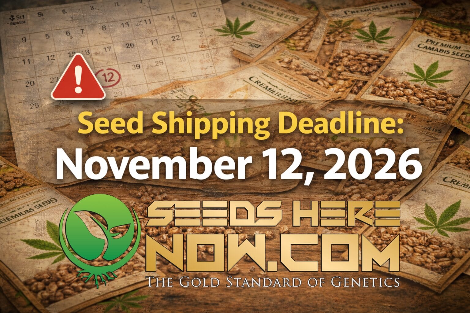 Shipping deadline November 12, 2026. 